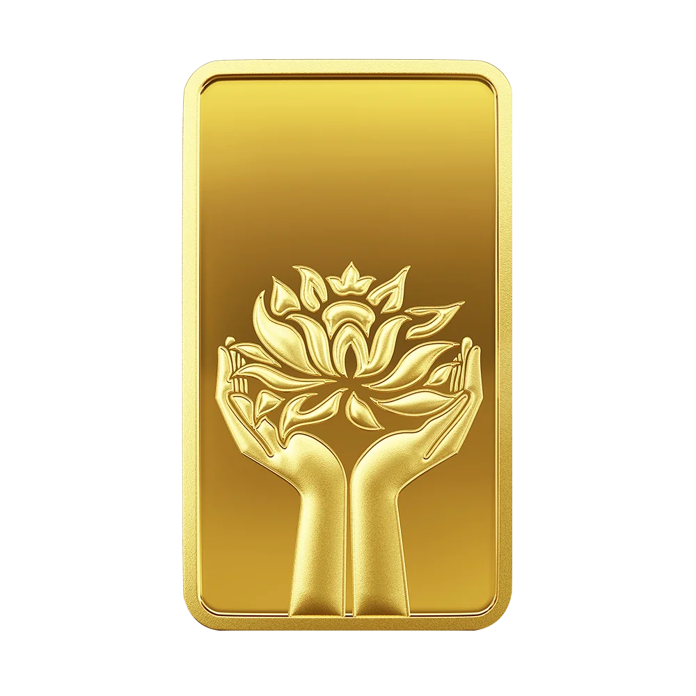 5 g Gold Bar Lotus 24k 999.9 Purity