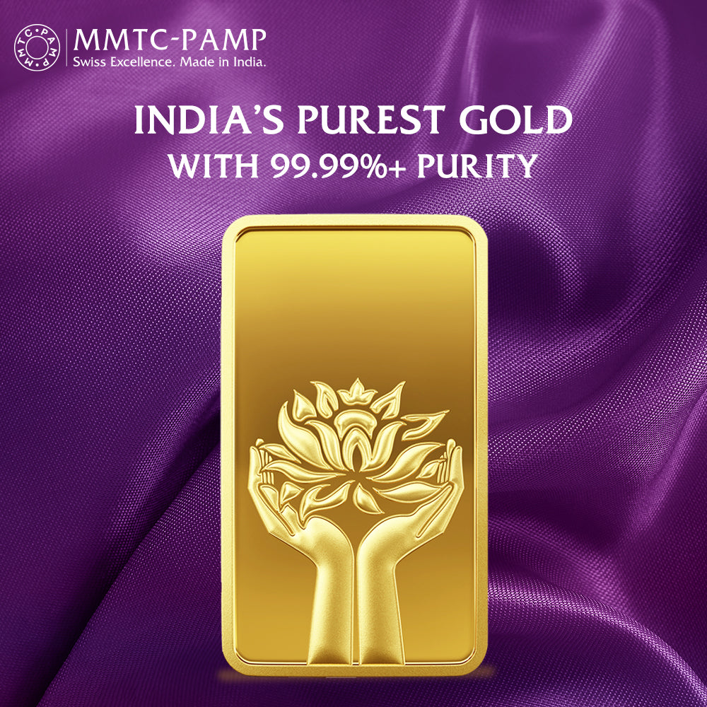 5 g Gold Bar Lotus 24k 999.9 Purity