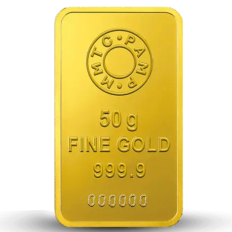 50 g Gold Bar Lotus 24k 999.9 Purity
