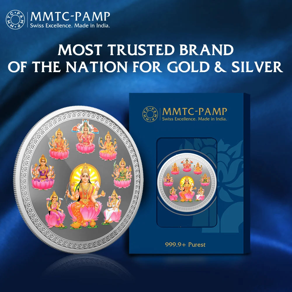 50 g Ashta Lakshmi Silver Coin 999.9 Purity