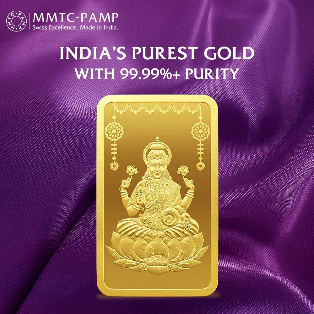 10 g Lakshmi लक्ष्मी Gold bar 24K 999.9 Purity
