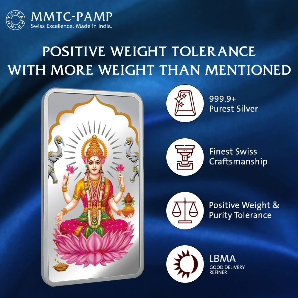 20 g Laxmi Colored Silver Bar 999.9 Purity