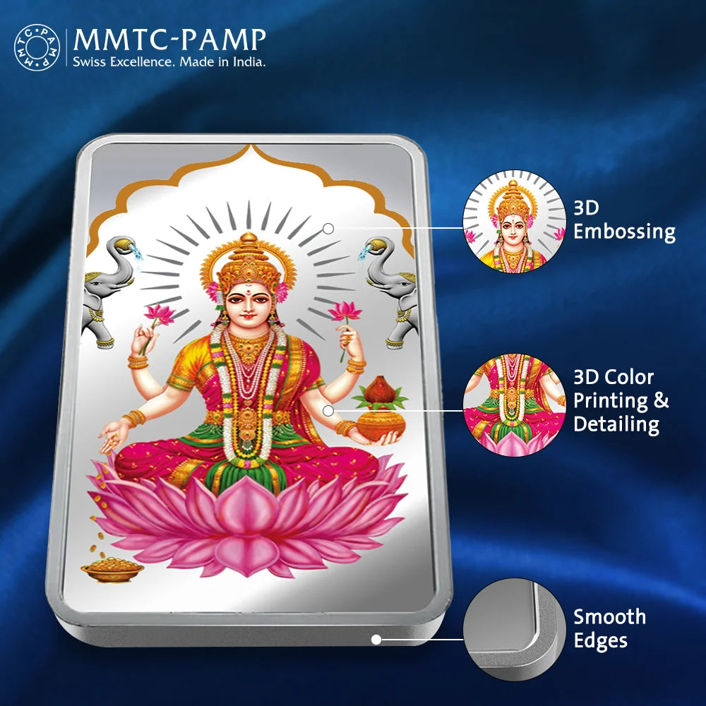20 g Laxmi Colored Silver Bar 999.9 Purity