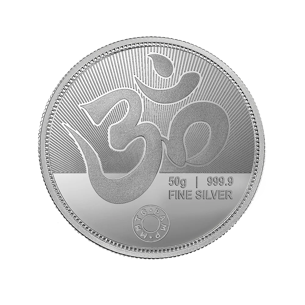 50 g Ganesh Laxmi Silver Coin 999.9 Purity