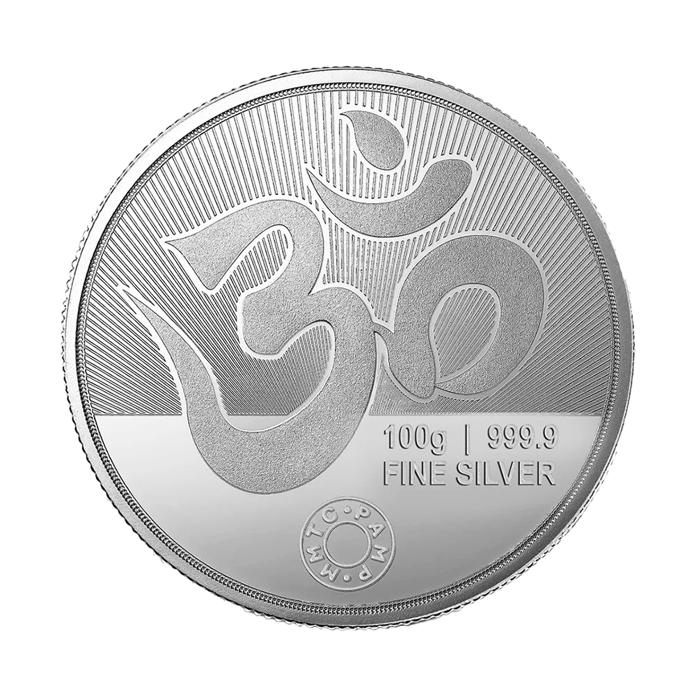 100 g Ganesh Lakshmi Silver Coin 999.9 Purity