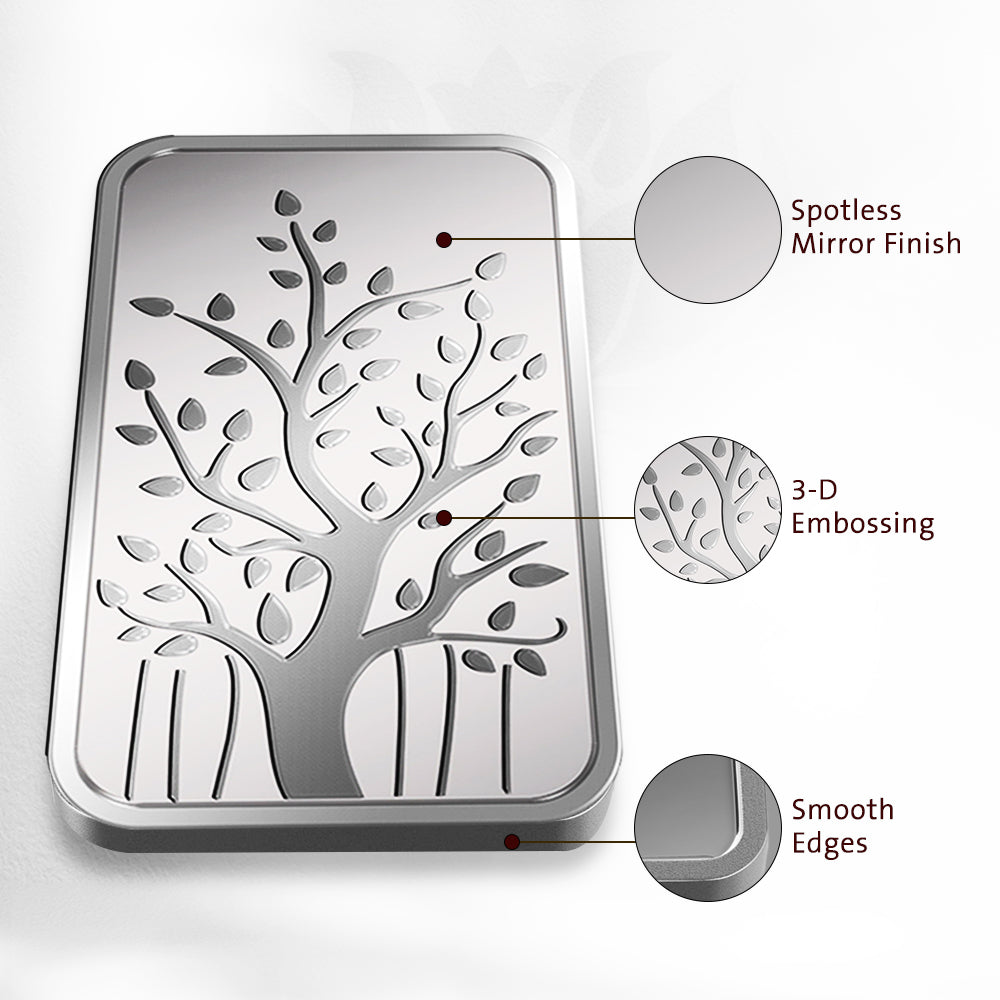 100 g Silver Bar Banyan Tree 999.9 Purity