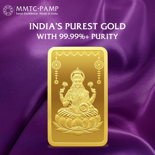 10 g Lakshmi लक्ष्मी Gold bar 24K 999.9 Purity