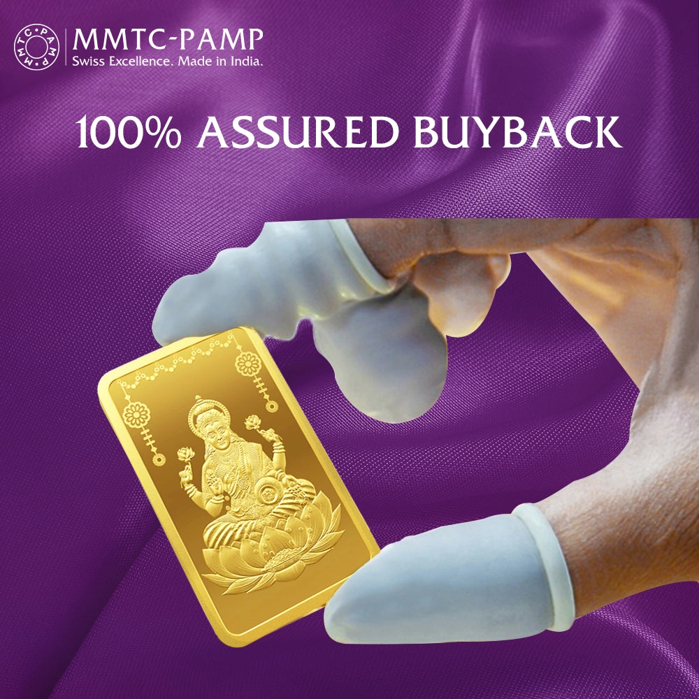 10 g Lakshmi लक्ष्मी Gold bar 24K 999.9 Purity