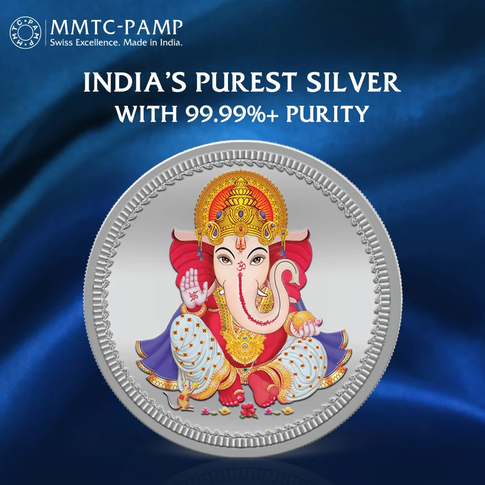 50 g Lord Ganesha Silver Coin 999.9 Purity