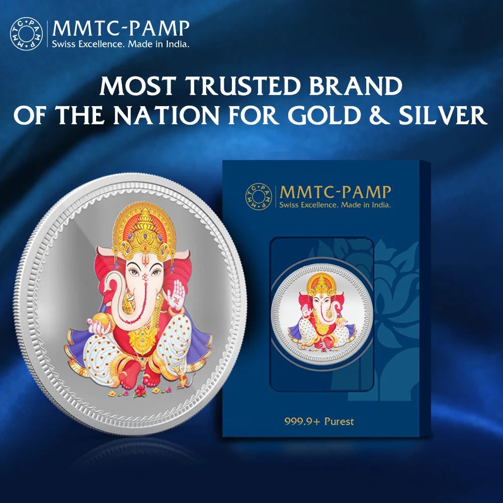 50 g Lord Ganesha Silver Coin 999.9 Purity