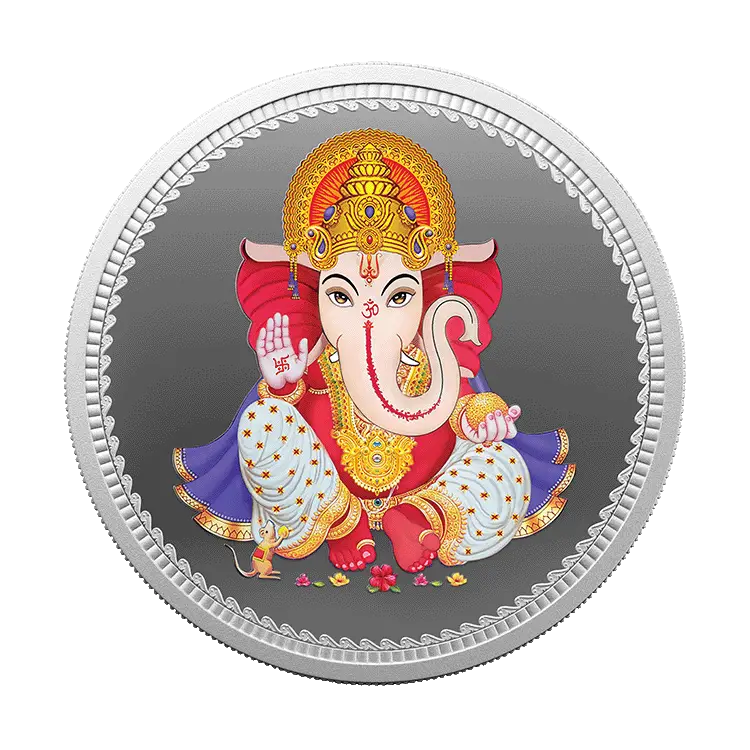 50 g Lord Ganesha Silver Coin 999.9 Purity