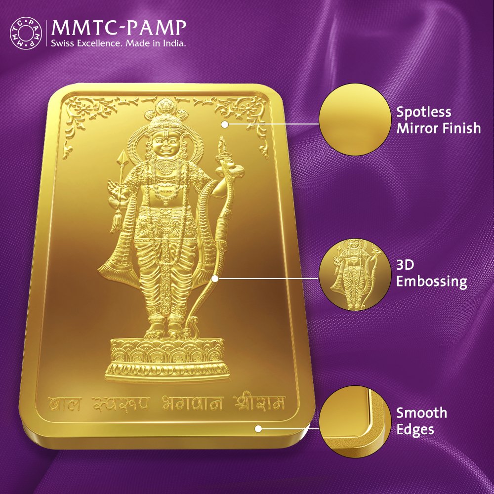 10 g Rama Lalla Gold bar 24K 999.9 Purity